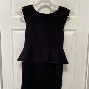 Alice and Olivia Employed Cap Sleeve Peplum Dress Sz 6.